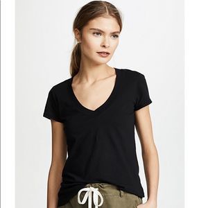 James Peres Standard Black V-neck tee shirt EUC 3